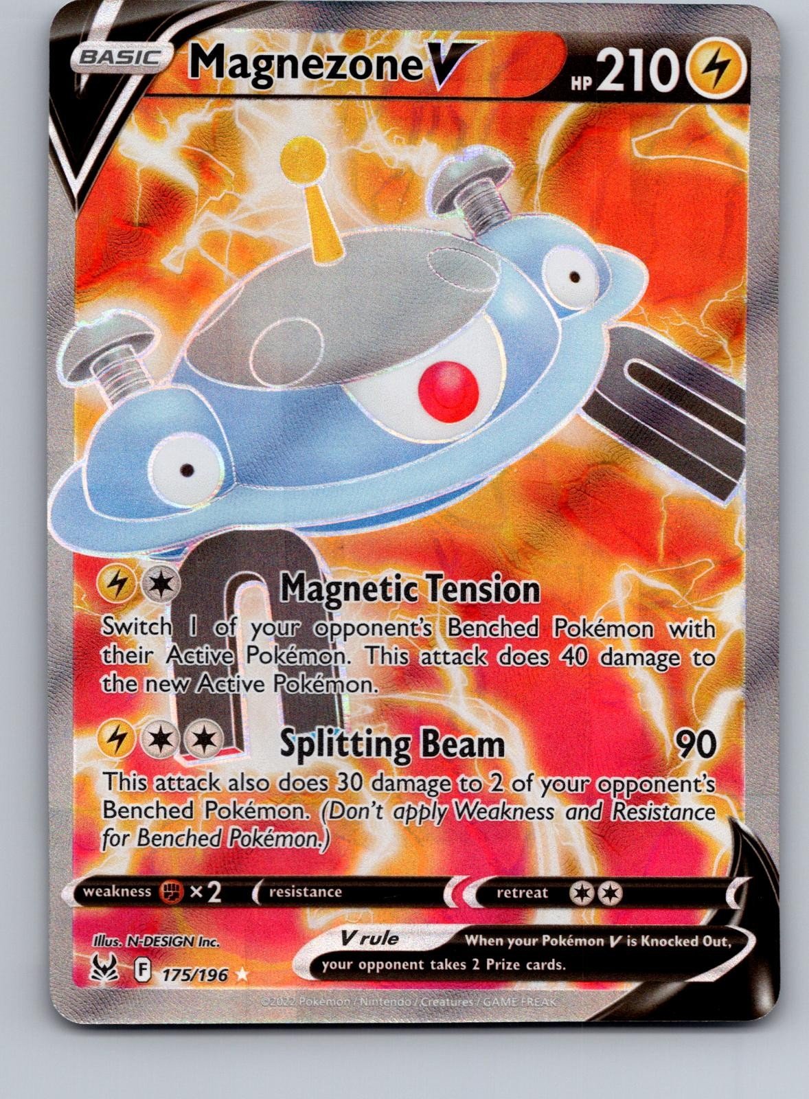 Magnezone V 175/196 Ultra Rare Lost Origin Pokemon Holo Near Mint