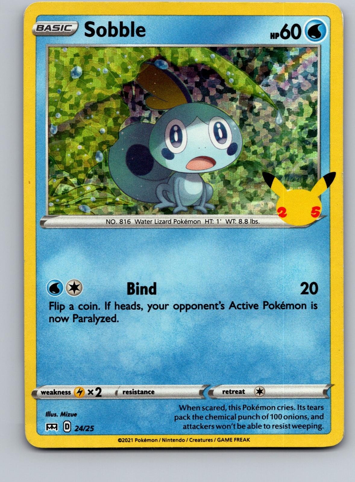 Sobble 024/025 Promo McDonald's 25th Anniversary Promos Pokemon Holo LP